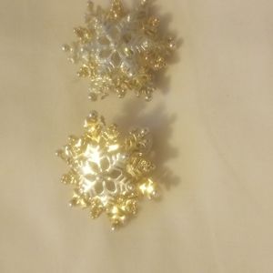 Costume Snowflake Ear Rings